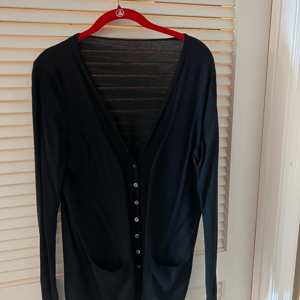 Faconnable 100% merino wool cardigan sweater, EUC